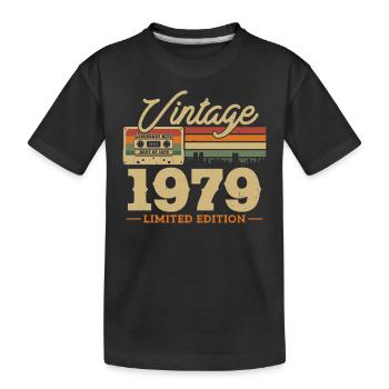 Cadeau Vintage 1979 44/45 ans - T-shirt bio Premium Enfant - noir - Devant