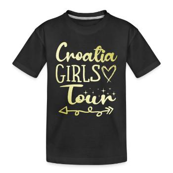 Tournée des filles en Croatie - T-shirt bio Premium Enfant - noir - Devant
