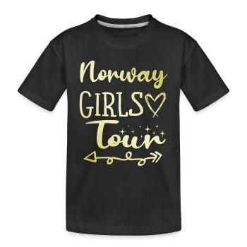 Tournée des filles de Norvège - T-shirt bio Premium Enfant - noir - Devant