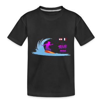 2024 Surf Tahiti femme - T-shirt bio Premium Enfant - noir - Devant