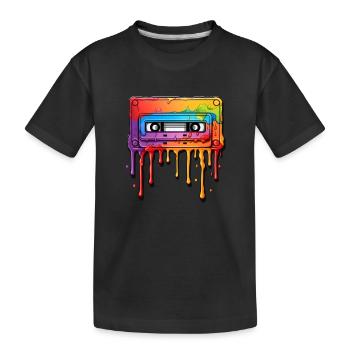 Cassette - T-shirt bio Premium Enfant - noir - Devant