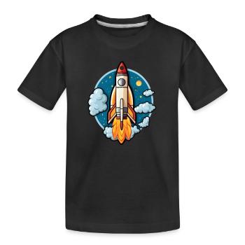 Fusée - T-shirt bio Premium Enfant - noir - Devant