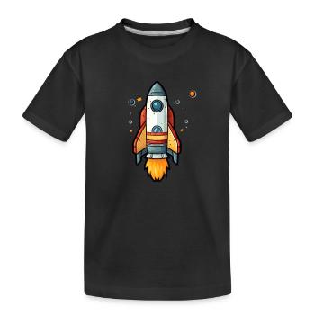 Fusée - T-shirt bio Premium Enfant - noir - Devant