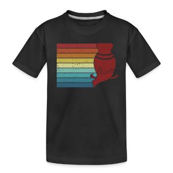 Retro Pottery Pro Wheel Hobby Lover Pottery - Kids' Premium Organic T-Shirt - black - Front
