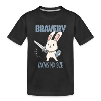 Brave Bunny Funny Role Playing Game Fantasy Gamer - Kids' Premium Organic T-Shirt - black - Front