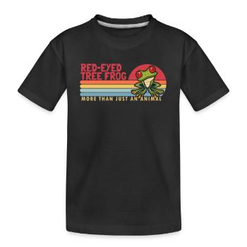 La rainette aux yeux rouges est plus qu’un animal aux yeux rouges - T-shirt bio Premium Enfant - noir - Devant