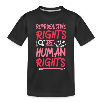 Feminist Reproductive Rights Are - Kids' Premium Organic T-Shirt - black - Front