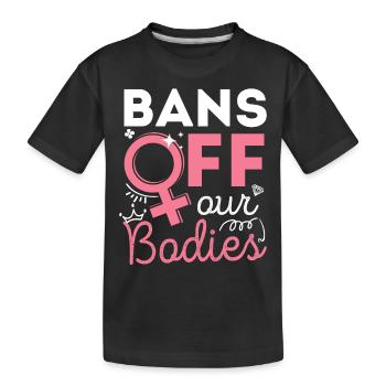 Les féministes bannissent leur corps - T-shirt bio Premium Enfant - noir - Devant