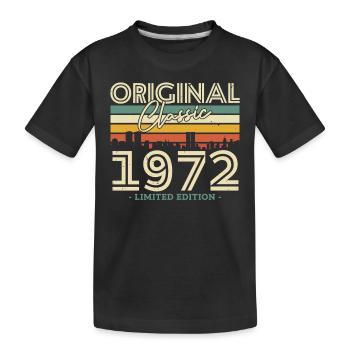 Vintage Birthday Gift 1972 - Kids' Premium Organic T-Shirt - black - Front