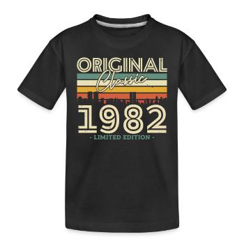 Vintage Geburtstagsgeschenk 1982 - Kinder Premium Bio T-Shirt - Schwarz - Vorne
