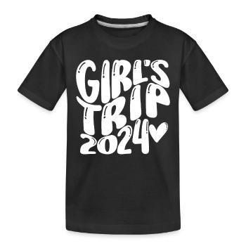 Girls Weekend Women Girls Trip 2024 - Kids' Premium Organic T-Shirt - black - Front