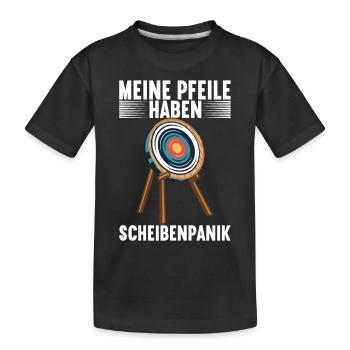 Bogenschießen Bogenschütze - Kinder Premium Bio T-Shirt - Schwarz - Vorne