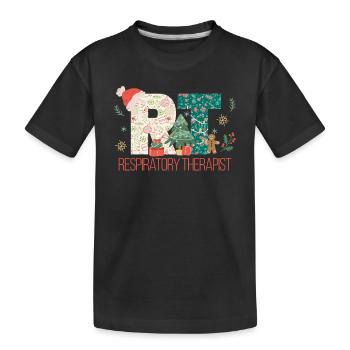Atemwegstherapeut Lustige Weihnachtskranken - Kinder Premium Bio T-Shirt - Schwarz - Vorne
