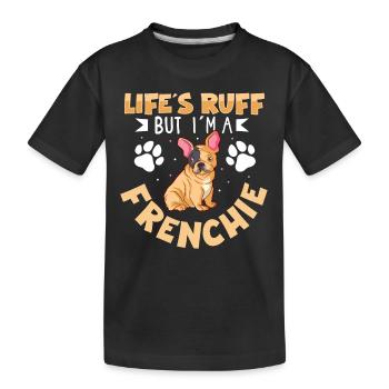 french bulldog english bulldog dog lover bulldog - Kinder Premium Bio T-Shirt - Schwarz - Vorne