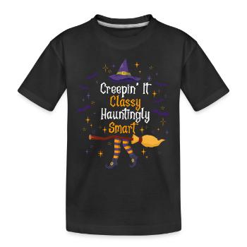 Creepin' It Classy Schaurig-schönes Halloween - Kinder Premium Bio T-Shirt - Schwarz - Vorne