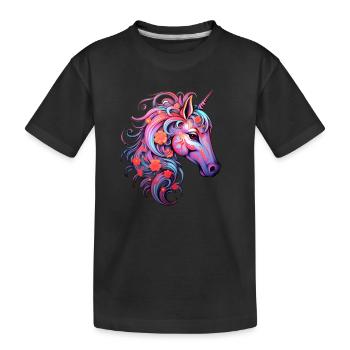 Conception esthétique de licorne - T-shirt bio Premium Enfant - noir - Devant