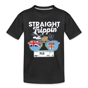 Straight Trippin' Fiji Vacation Tour Travel Trip - Kinder Premium Bio T-Shirt - Schwarz - Vorne