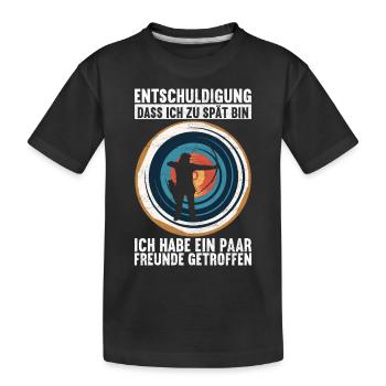 Bogenschießen Bogenschütze - Kinder Premium Bio T-Shirt - Schwarz - Vorne
