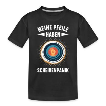 Bogenschießen Bogenschütze - Kinder Premium Bio T-Shirt - Schwarz - Vorne