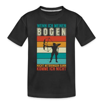 Bogenschießen Bogenschütze - Kinder Premium Bio T-Shirt - Schwarz - Vorne