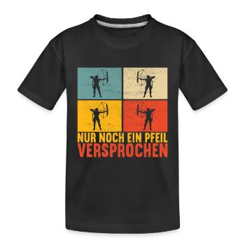 Bogenschießen Bogenschütze - Kinder Premium Bio T-Shirt - Schwarz - Vorne