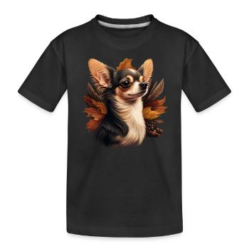 Chihuahua | Jour de l'Action de grâce Fermier - T-shirt bio Premium Enfant - noir - Devant
