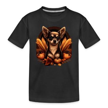 Chihuahua | Jour de l'Action de grâce Fermier - T-shirt bio Premium Enfant - noir - Devant