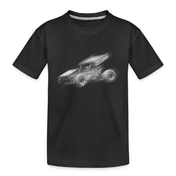 Sprint Car Mom Dirt Track Racing Race Day - Kids' Premium Organic T-Shirt - black - Front