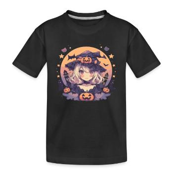 Sorcière Helloween Sorcières Tenue Sorcières Sorcières - T-shirt bio Premium Enfant - noir - Devant