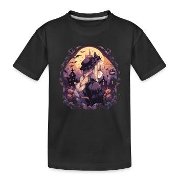 Sorcière Helloween Sorcières Tenue Sorcières Sorcières - T-shirt bio Premium Enfant - noir - Devant