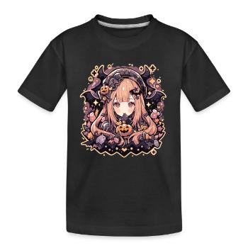 Sorcière Helloween Sorcières Tenue Sorcières Sorcières - T-shirt bio Premium Enfant - noir - Devant