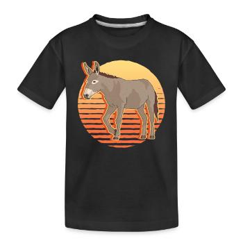 Donkey Donkey Donkey Owner Donkey Lover Gift - Kids' Premium Organic T-Shirt - black - Front
