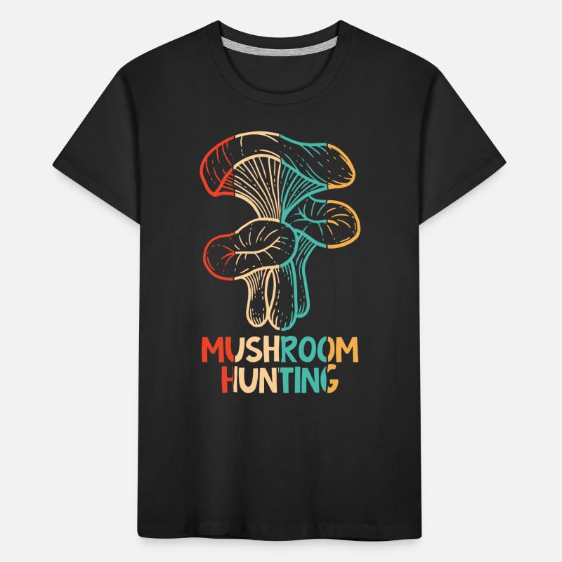 Retro Identification Picking Foraging Mushroom Kids' Premium Organic T-Shirt