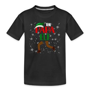 Le groupe familial de jumelage papa-elfe-père - T-shirt bio Premium Enfant - noir - Devant