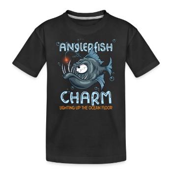 Pêche à la lotte sous l’eau en haute mer - T-shirt bio Premium Enfant - noir - Devant