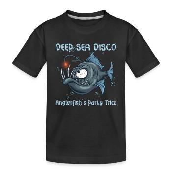 Pêche à la lotte sous l’eau en haute mer - T-shirt bio Premium Enfant - noir - Devant