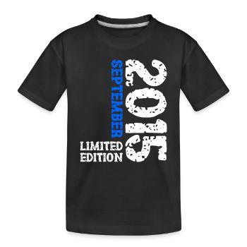 2015 September Limited Edition 8th Birthday Decoration - Kids' Premium Organic T-Shirt - black - Front