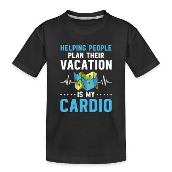 Planificateur de vacances Agence de voyages Agence de voyages - T-shirt bio Premium Enfant - noir - Devant