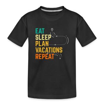Planificateur de vacances Agence de voyages Agence de voyages - T-shirt bio Premium Enfant - noir - Devant