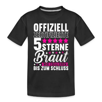 Junggesellinnenabschied Braut - Kinder Premium Bio T-Shirt - Schwarz - Vorne