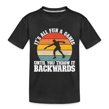 Lanceur de disque Lancer de disque - T-shirt bio Premium Enfant - noir - Devant