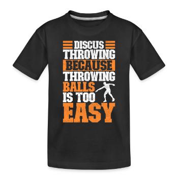 Lanceur de disque Lancer de disque - T-shirt bio Premium Enfant - noir - Devant