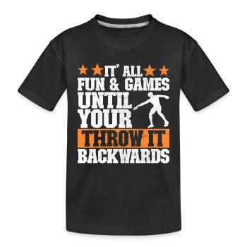 Lanceur de disque Lancer de disque - T-shirt bio Premium Enfant - noir - Devant