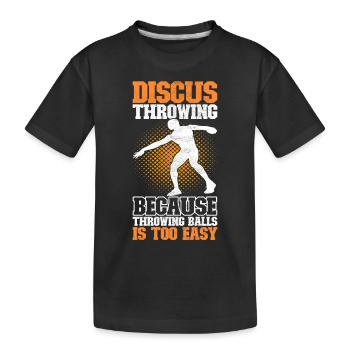 Lanceur de disque Lancer de disque - T-shirt bio Premium Enfant - noir - Devant
