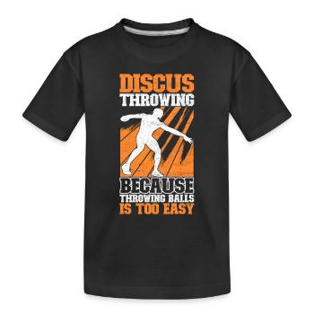 Lanceur de disque Lancer de disque - T-shirt bio Premium Enfant - noir - Devant