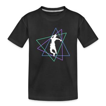 Badminton - Kinder Premium Bio T-Shirt - Schwarz - Vorne