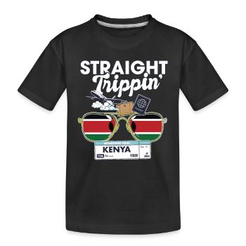 Straight Trippin' Kenya Vacation Tour Travel Trip - Kinder Premium Bio T-Shirt - Schwarz - Vorne