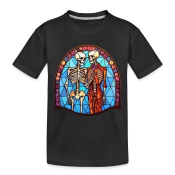 Halloween Stained Glass Stained Glass - Kids' Premium Organic T-Shirt - black - Front
