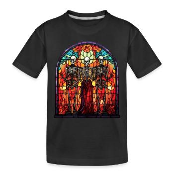 Halloween Stained Glass Stained Glass - Kids' Premium Organic T-Shirt - black - Front