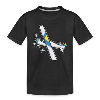Remote Controlled Airplane Model Airplane - Kids' Premium Organic T-Shirt - black - Front